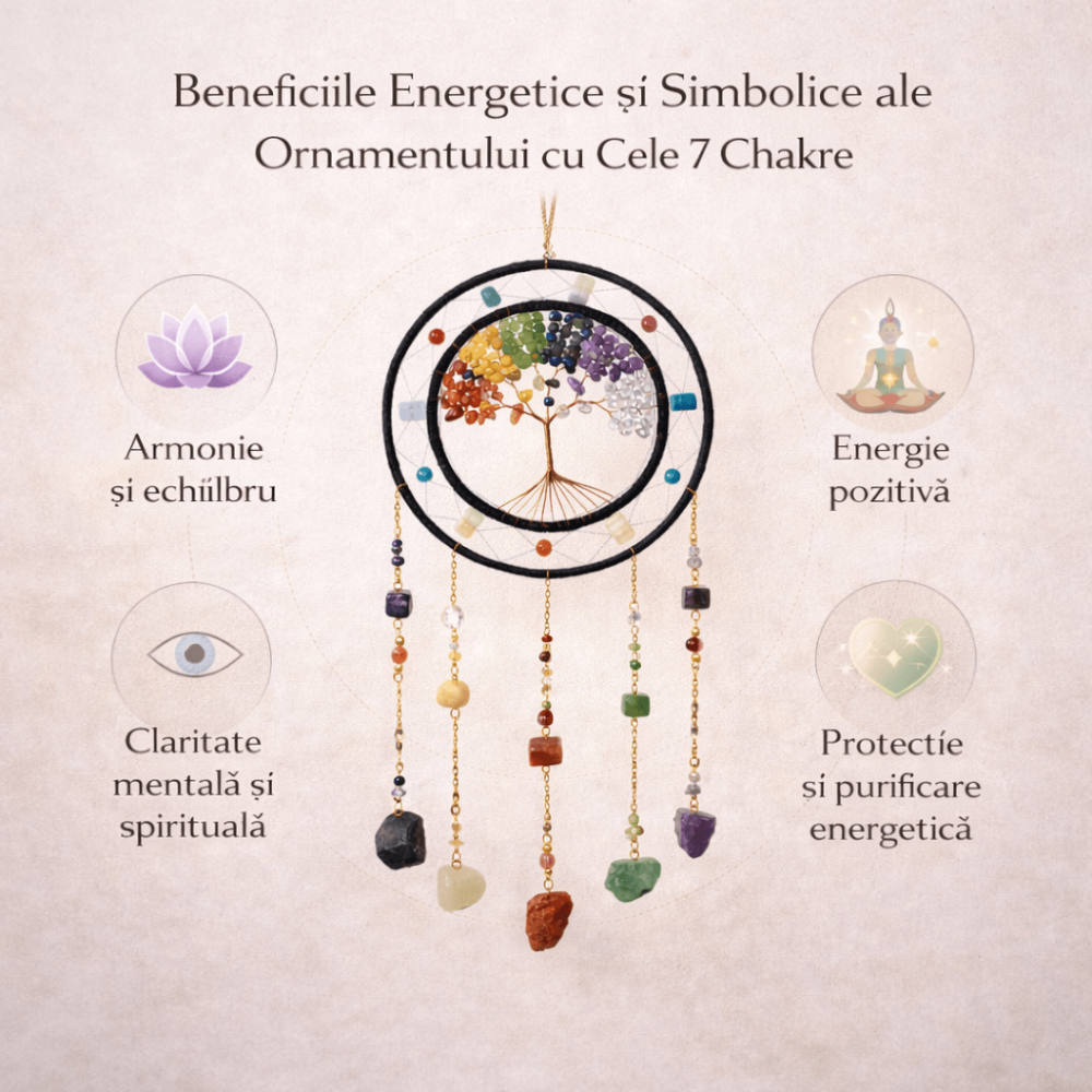 Dreamcatcher cu cele 7 chakre – un simbol al armoniei interioare si al protectiei spatiului personal [6]