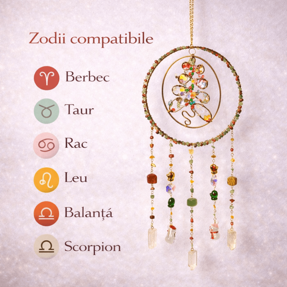 Dreamcatcher cu Pietre Naturale – Stabilitate, Echilibru si Claritate Interioara [3]