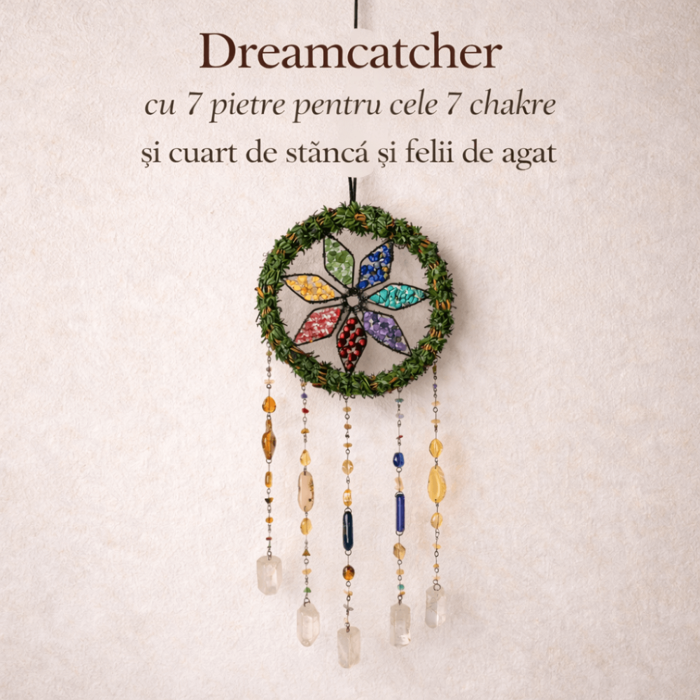 Dreamcatcher cu cele 7 Chakre si Cuart de Stanca – Echilibru Energetic si Armonie Interioara [2]