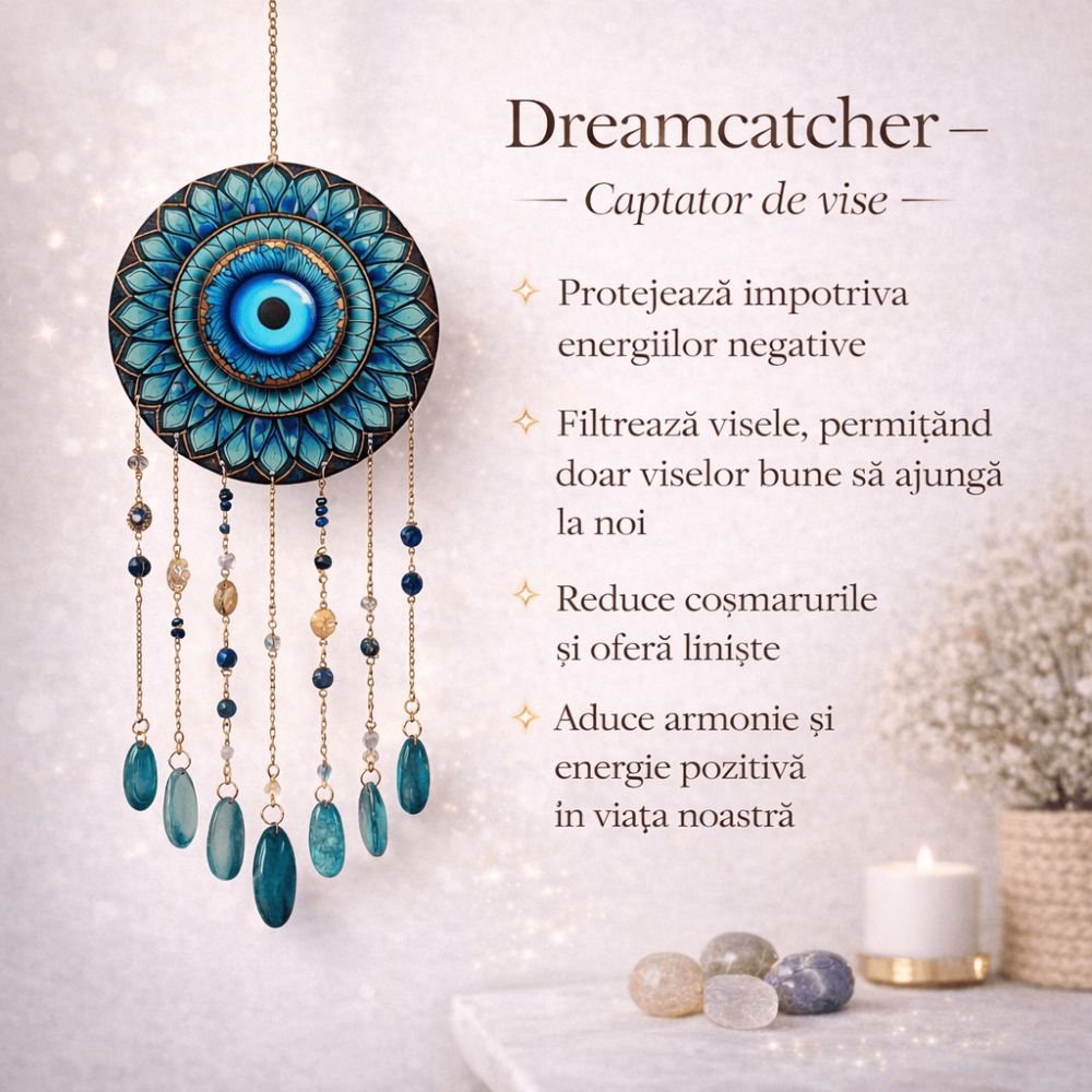 Dreamcatcher cu Lapis Lazuli si Ochi Protector – Claritate, Intuitie si Spatiu Sigur [3]
