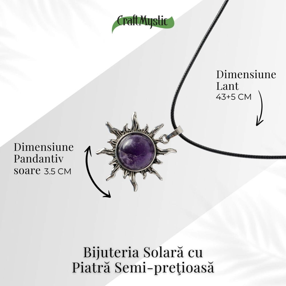 Echilibru si Spiritualitate – Colier Soare cu Ametist Natural [4]