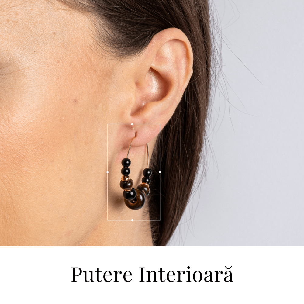 Putere Interioara – Cercei cu Ochi de Tigru si Agat Negru [2]