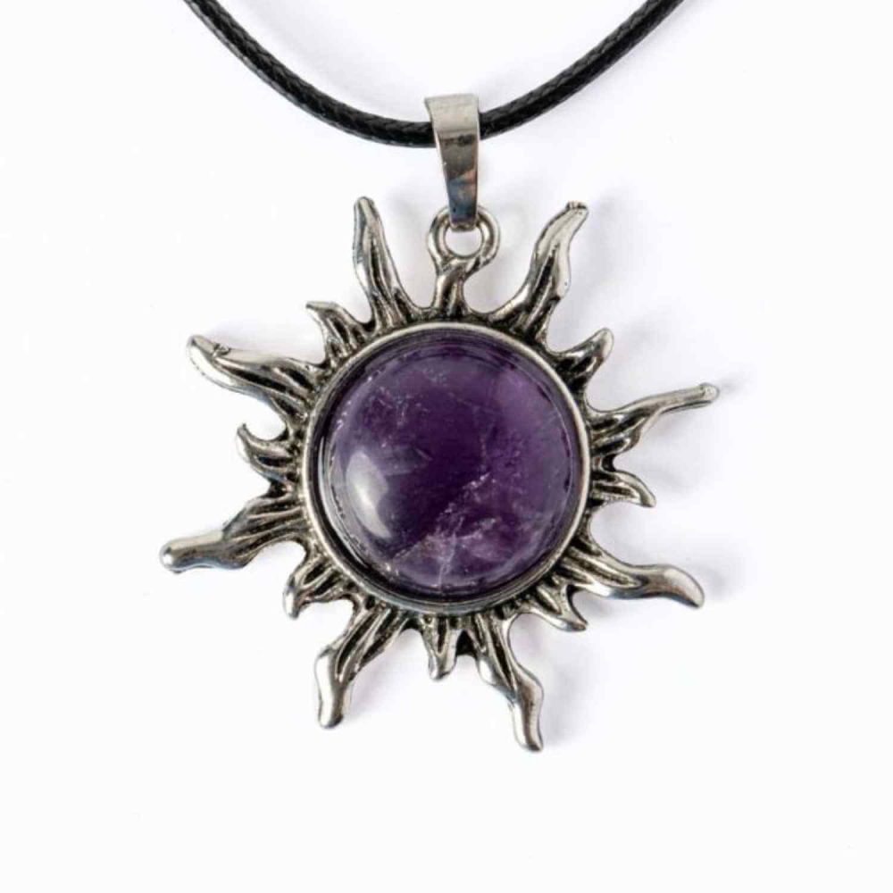 Echilibru si Spiritualitate – Colier Soare cu Ametist Natural [1]