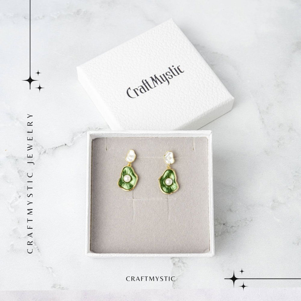 Eleganta si Delicatețe – Cercei Lotus Leaf cu Perle Naturale [6]