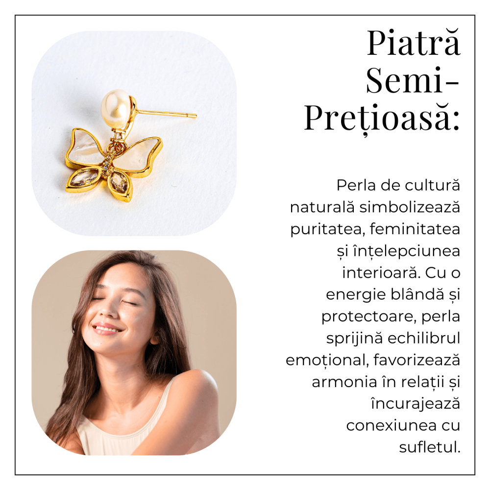 Zbor lin in fiecare zi – Cercei cu perla naturala si detalii fine [6]