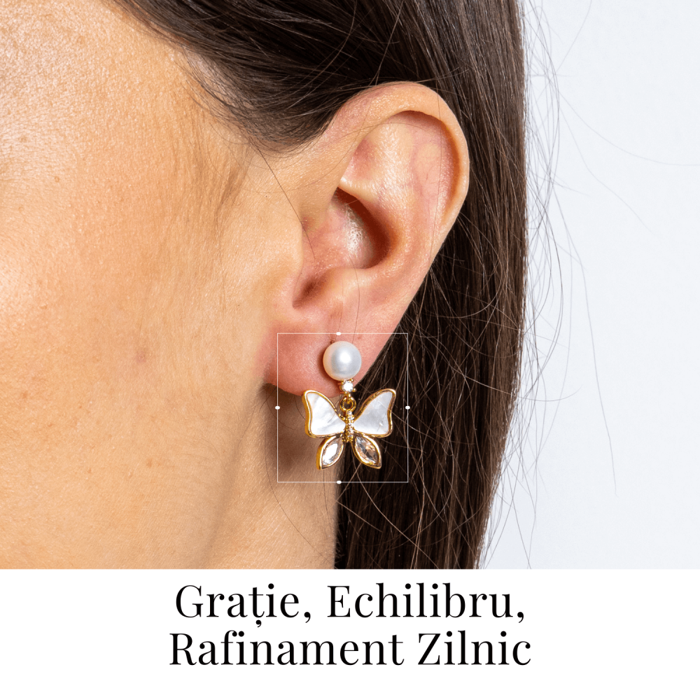 Zbor lin in fiecare zi – Cercei cu perla naturala si detalii fine [2]