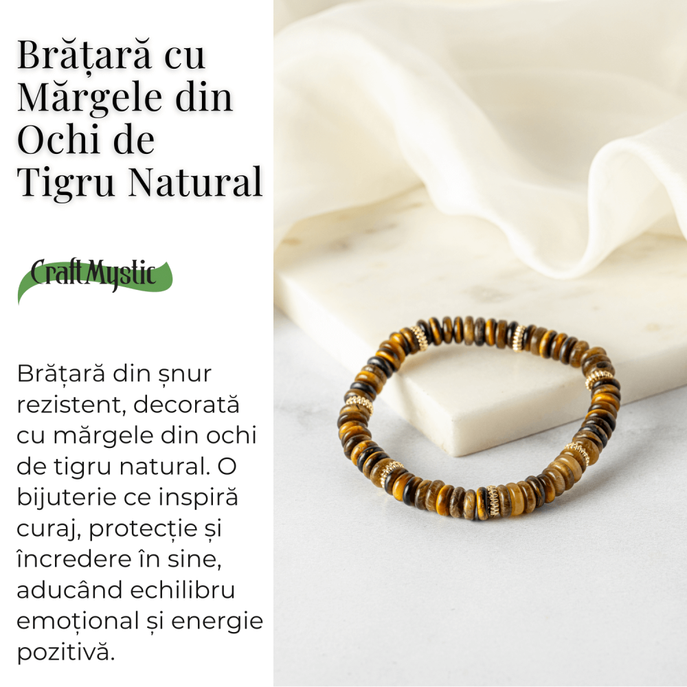 Bratara din Ochi de Tigru Natural – Energie si Protectie Zilnica [3]