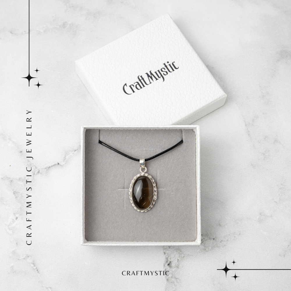 Colier cu Cuart Fumuriu Natural Oval/Rotund – Protectie si Echilibru [6]