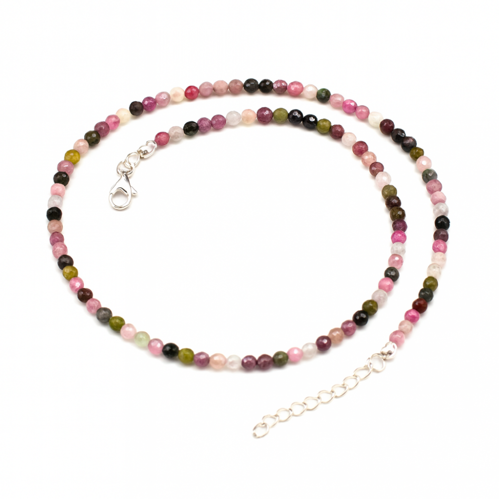 Energie si Armonie – Colier din Argint 925 cu Turmalina Multicolora Fatetata [1]