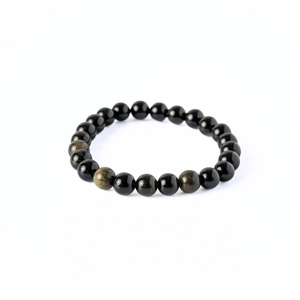 Claritate si Protectie – Bratara din Obsidian Auriu Natural de 8mm [9]