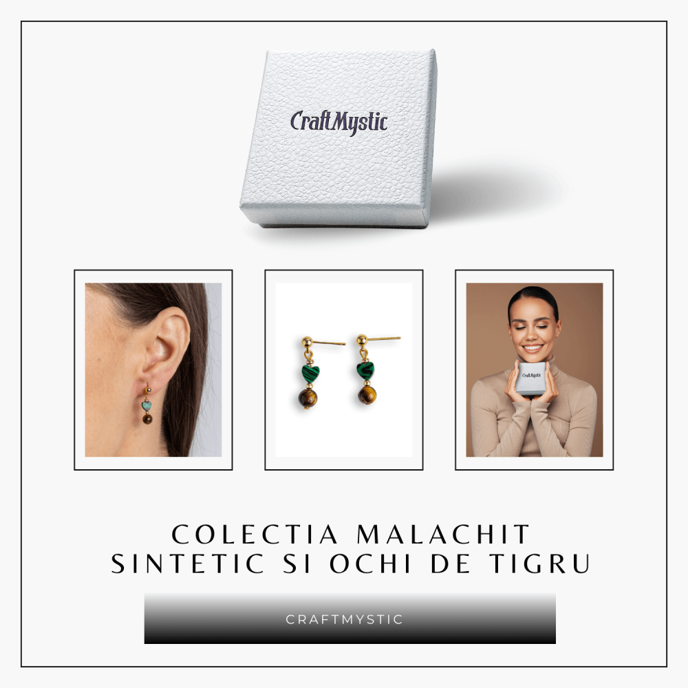 Transformare si Curaj – Cercei cu Malachit si Ochi de Tigru [8]