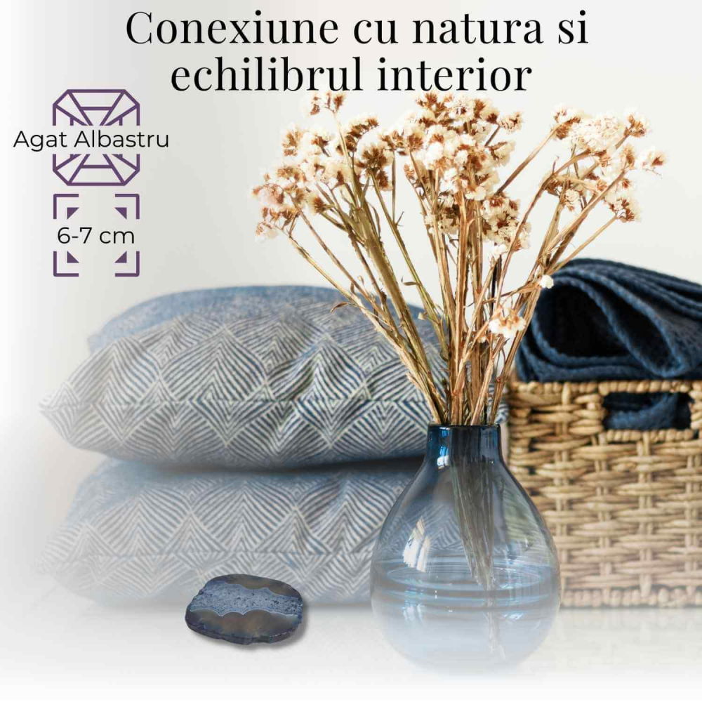 Felie de Agat Albastru 6-7 cm in Forma Neregulata [2]