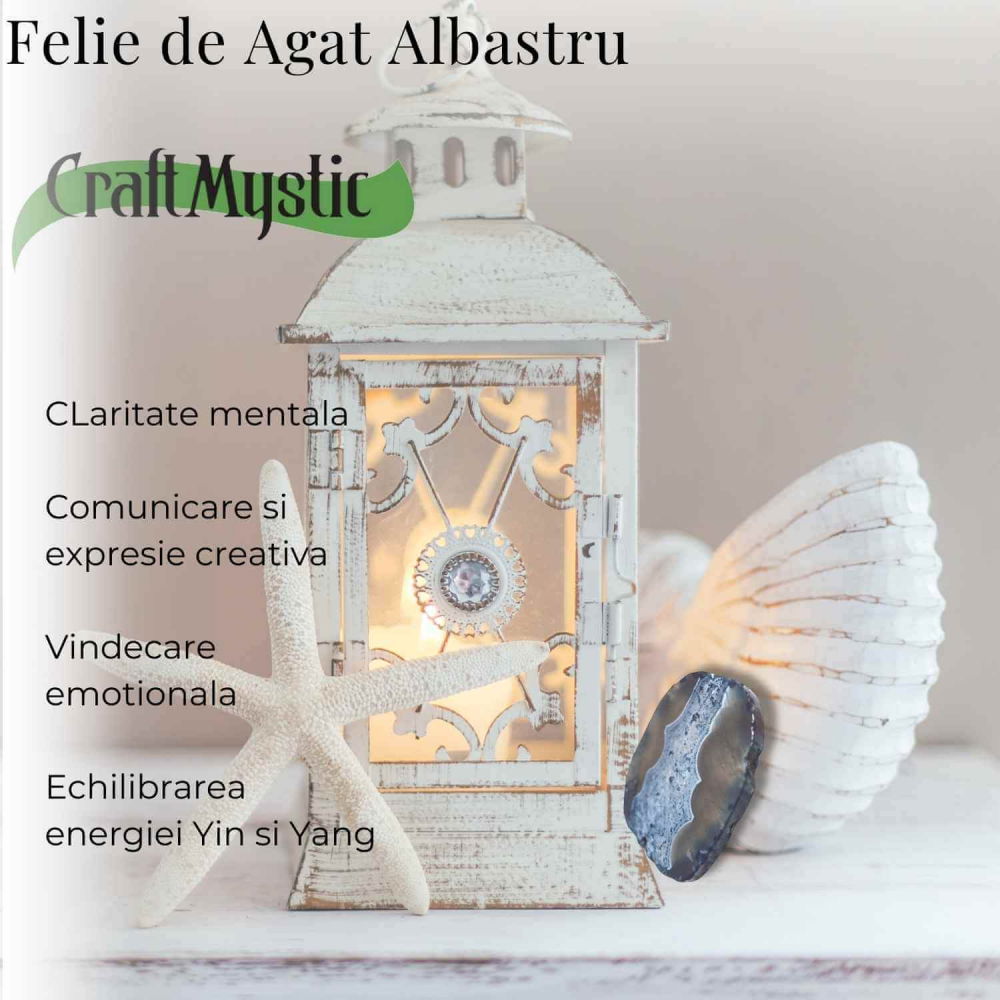 Felie de Agat Albastru 6-7 cm in Forma Neregulata [5]