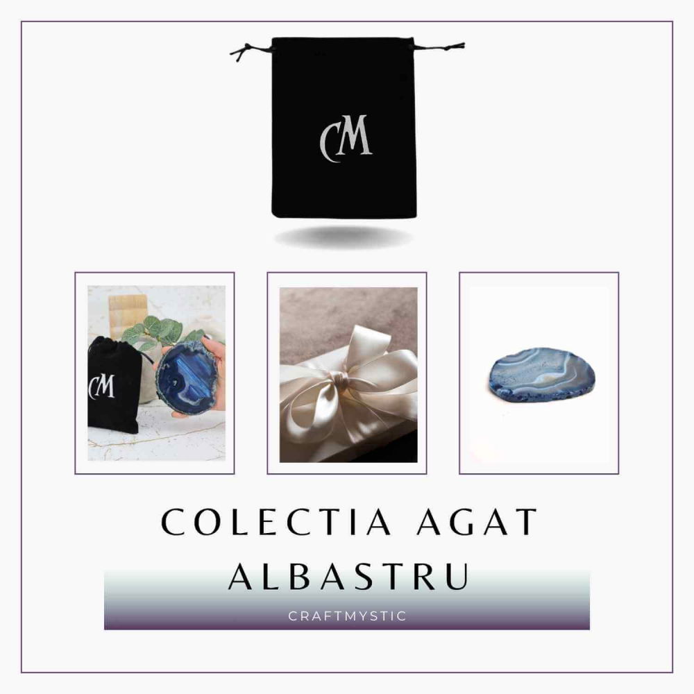 Felie de Agat Albastru 7-8 cm  forma neregulata– Calm si Claritate Mentala [6]