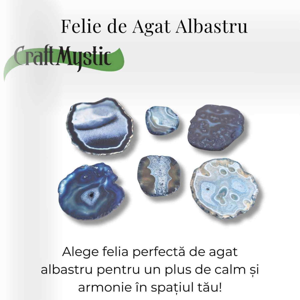 Felie de Agat Albastru 7-8 cm  forma neregulata– Calm si Claritate Mentala [5]