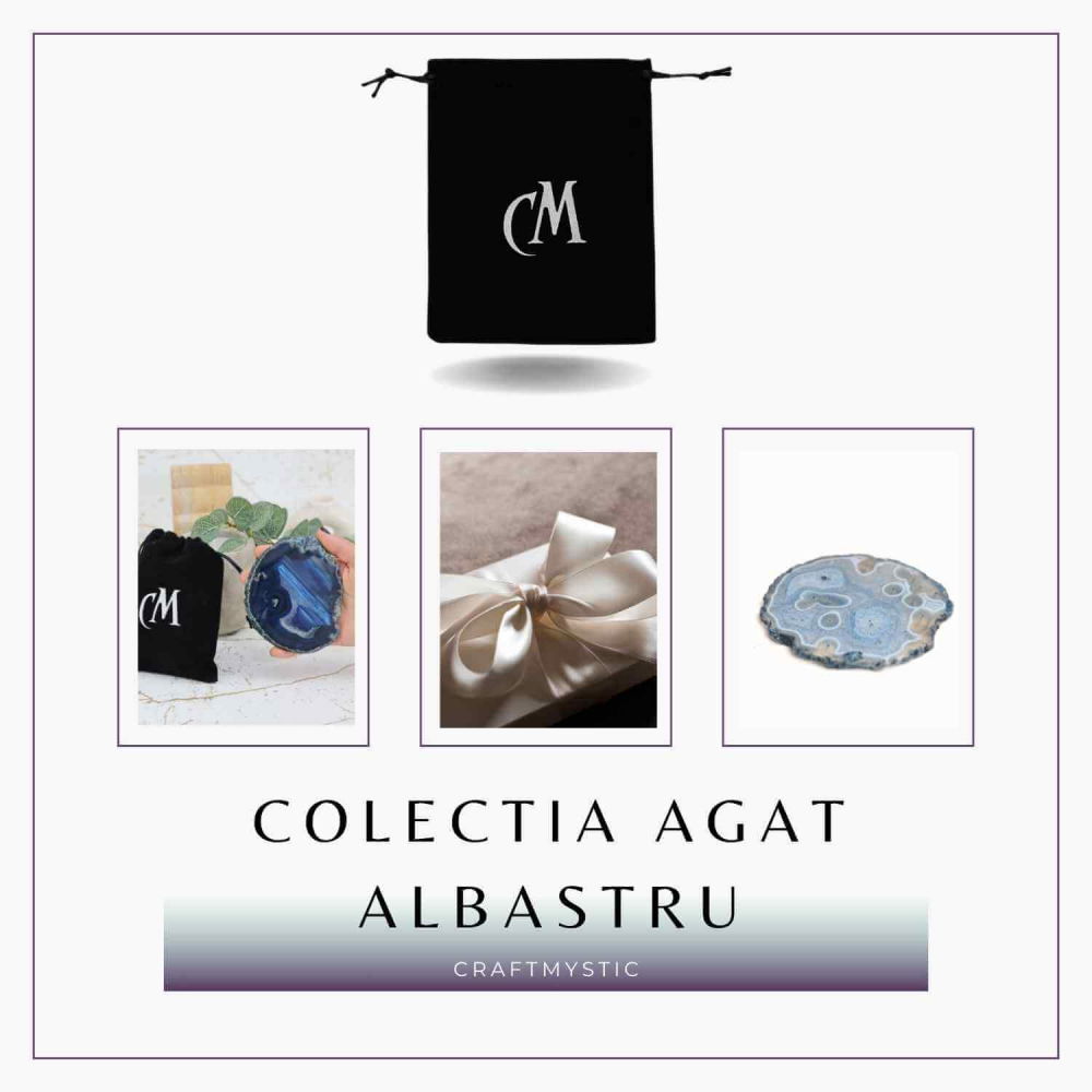 Felie de Agat Albastru 9-10 cm – Calm si Claritate Mentala [6]