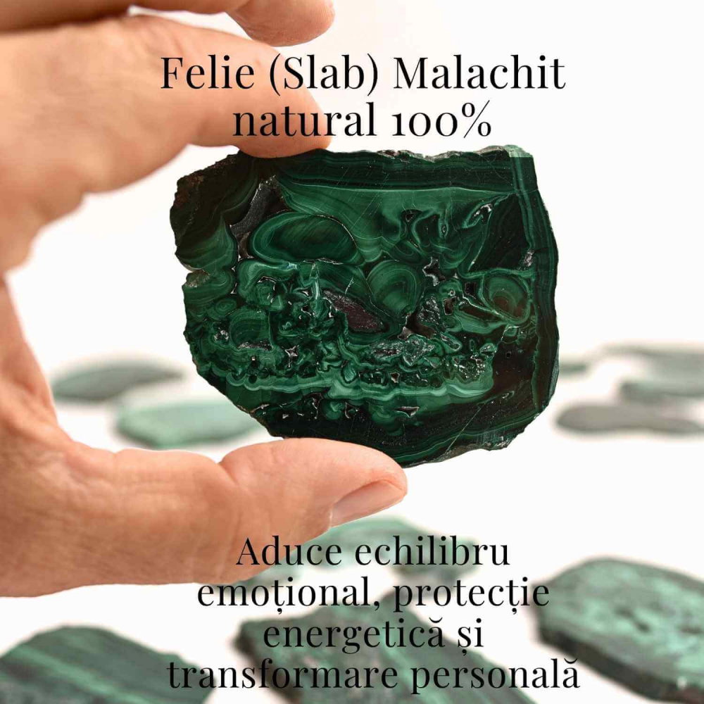 Felie Malachit Natural 7-8 cm - Vindecare si Echilibru Energetic [3]