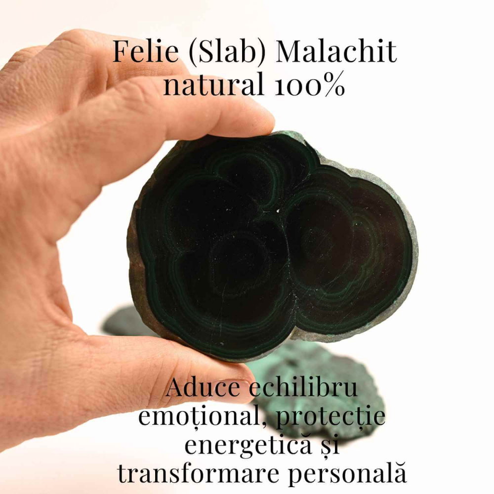 Felie Malachit Natural 8-9 cm - Vindecare si Echilibru Energetic [3]