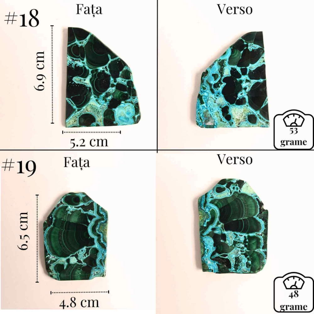 Felie unicat cu Malachit, Crisocola, Stalactite, Cornetite - Protectie si echilibru energetic [16]