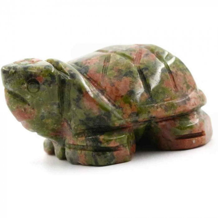 Figurina broasca testoasa 4 cm de cristal semipretios -  Sculptura din piatra vindecatoare reiki de buzunar pentru decor, colectie [1]