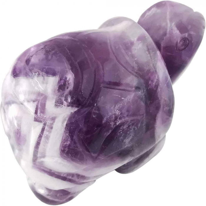 Figurina broasca testoasa 4 cm de cristal semipretios -  Sculptura din piatra vindecatoare reiki de buzunar pentru decor, colectie [1]