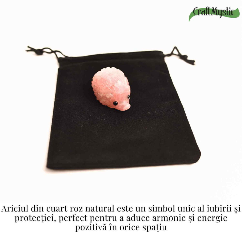 Figurina arici din Cuart Roz – Vindecare emotionala si iubire [6]