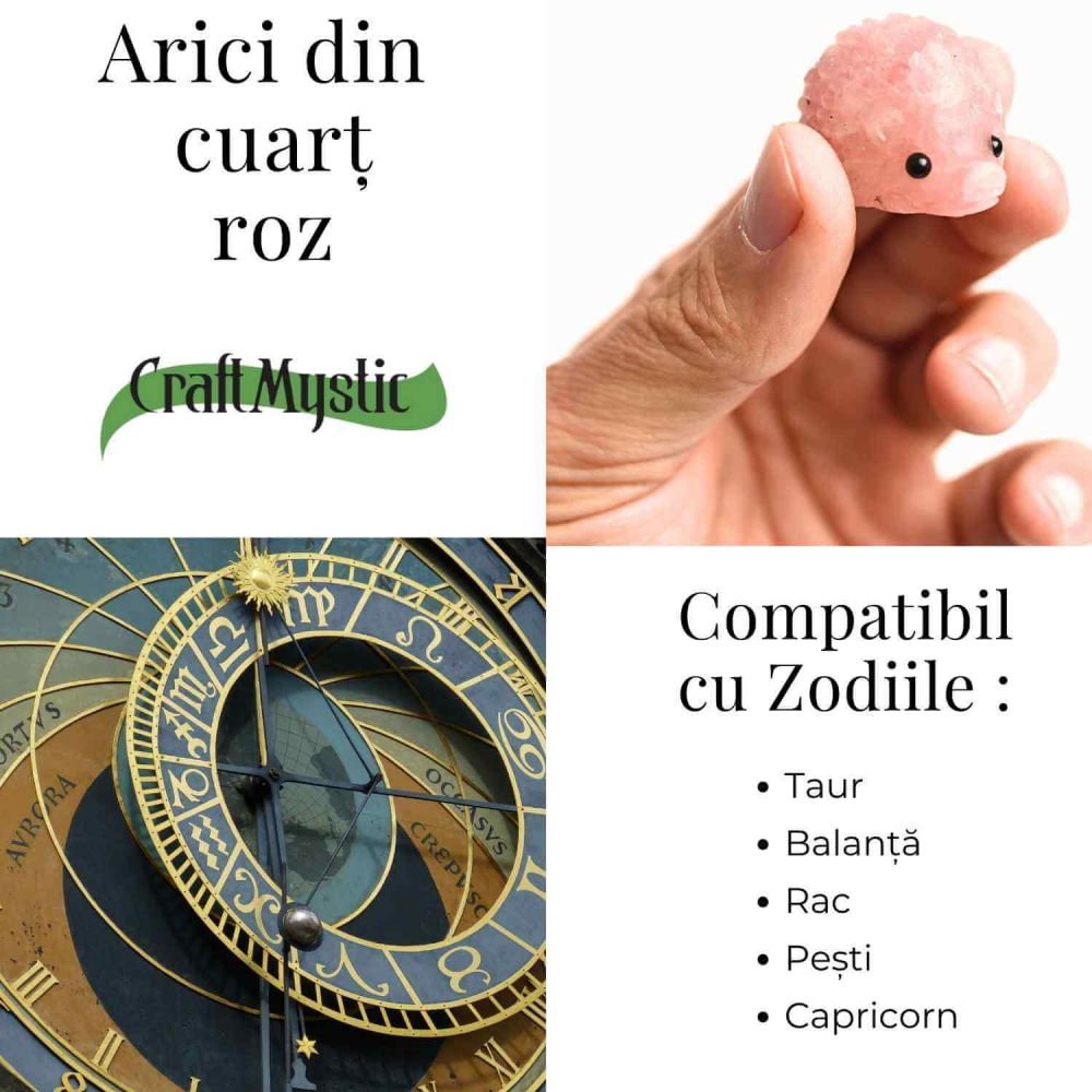 Figurina arici din Cuart Roz – Vindecare emotionala si iubire [3]