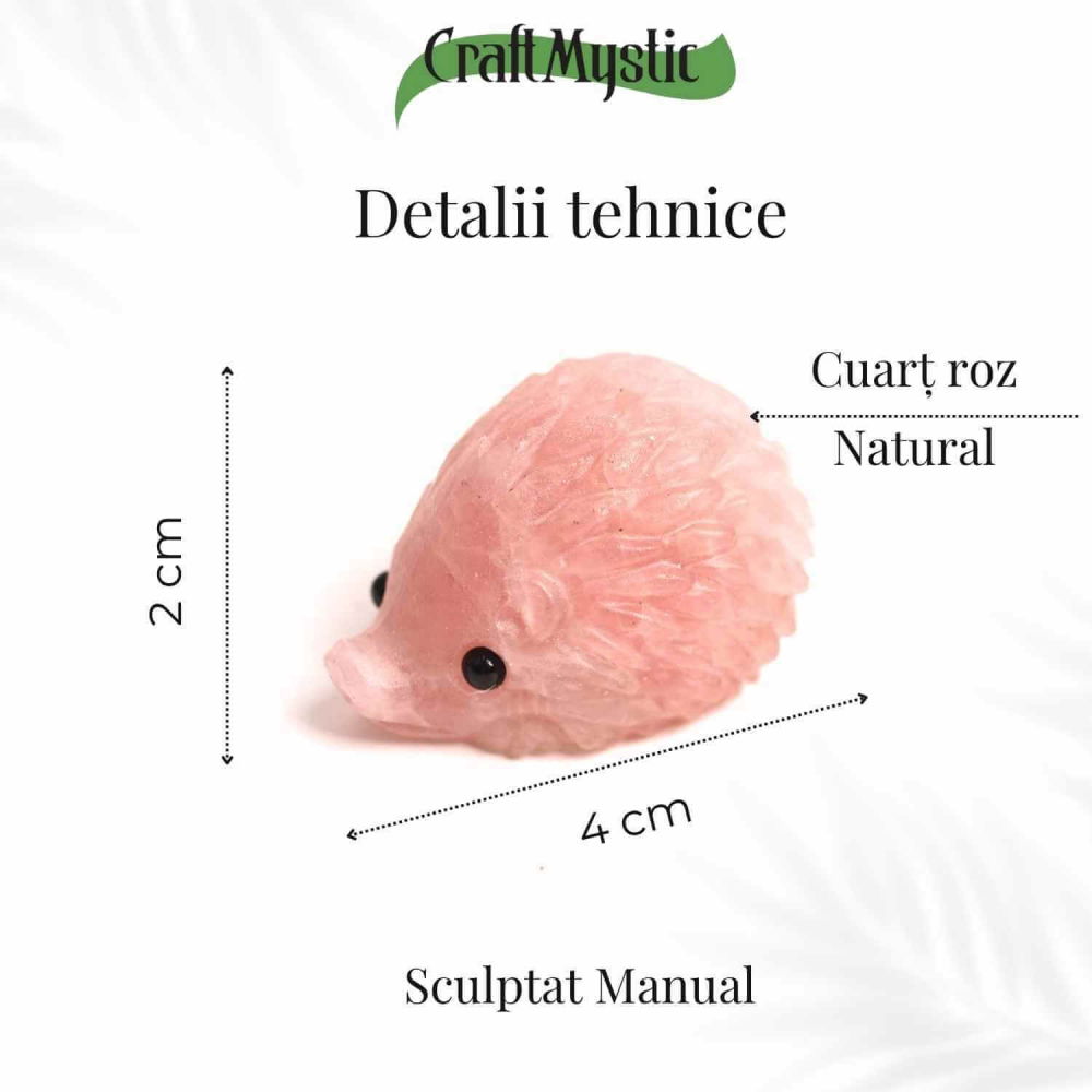 Figurina arici din Cuart Roz – Vindecare emotionala si iubire [4]