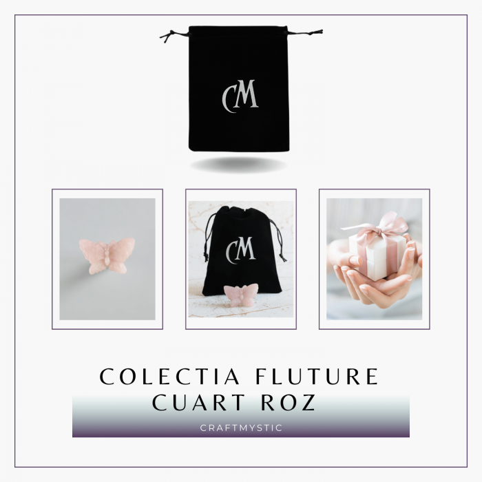 Figurina Fluture din Cuart Roz Natural, 5 cm - Incurajeaza Iubirea de Sine si Armonia Emotionala [9]