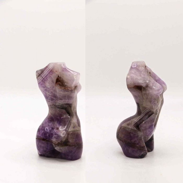 Forma bust femeie din cristal natural Ametist 4 cm sculptat manual [5]