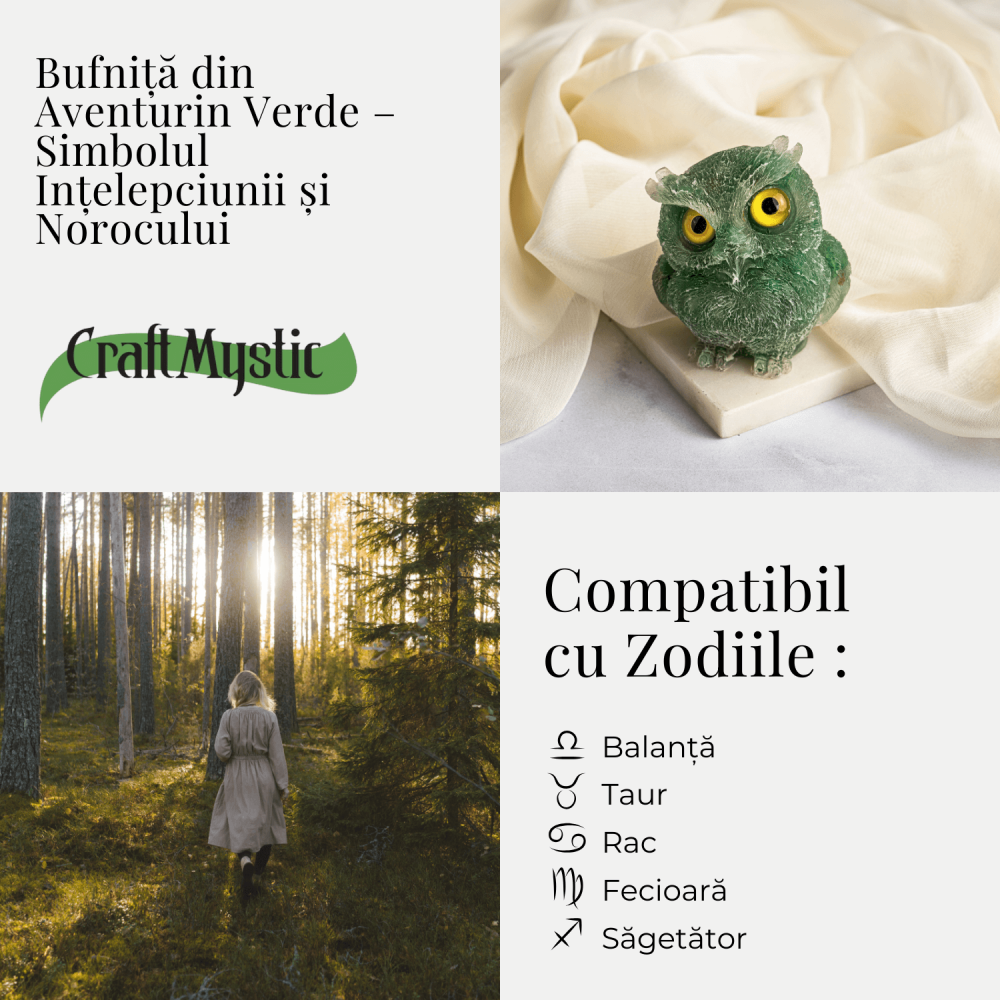 Bufnita din Aventurin Verde – Simbolul Intelepciunii si Norocului [5]