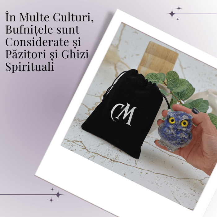 Figurina Bufnita din Lapis Lazuli – Talisman de Intelepciune si Protectie [2]
