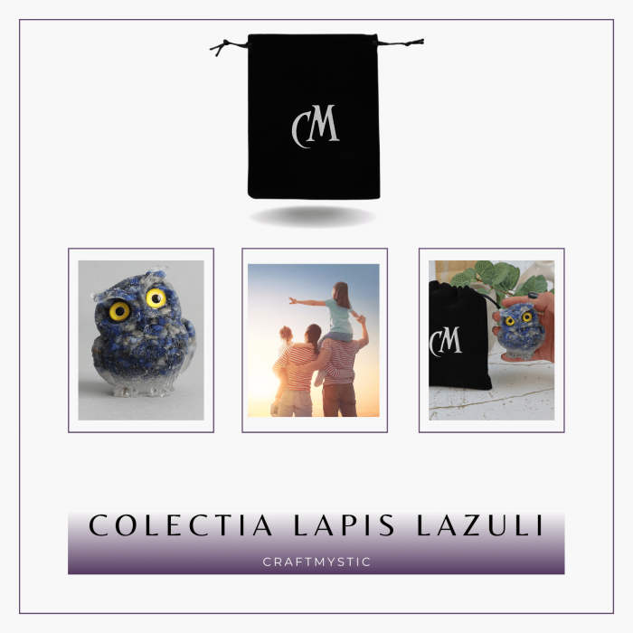 Figurina Bufnita din Lapis Lazuli – Talisman de Intelepciune si Protectie [8]