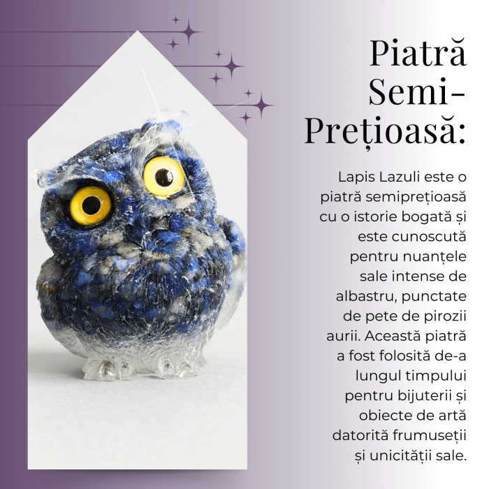 Figurina Bufnita din Lapis Lazuli – Talisman de Intelepciune si Protectie [6]