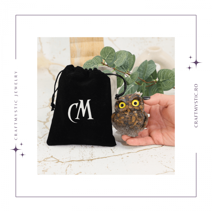 Figurina Bufnita din Ochi de Tigru – Protectie si Claritate Mentala [7]