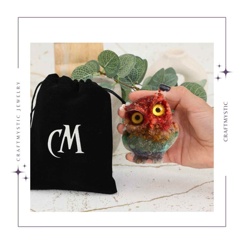 Figurina Bufnita 7 Chakre din Pietre Naturale, Armonie si Echilibru [9]