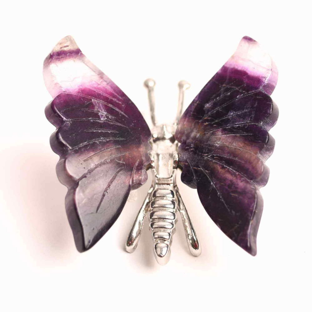 Figurina Fluture din Fluorit Curcubeu - Claritate și Echilibru [1]