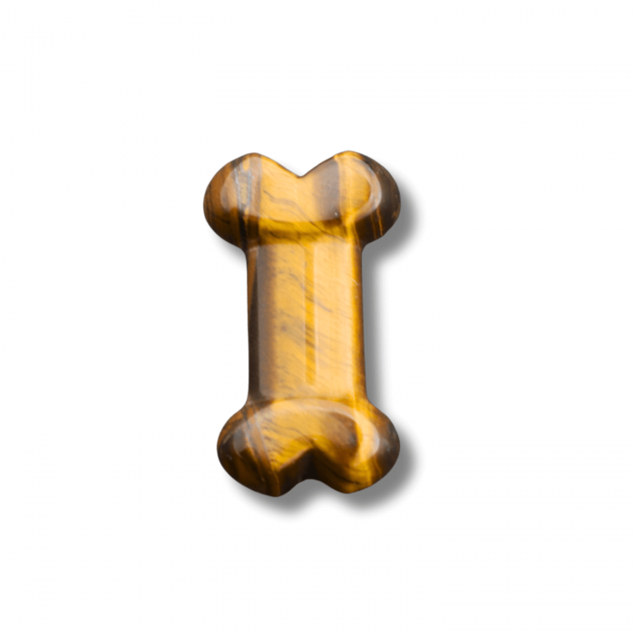 Figurina in Forma de Os din Cristale Naturale - Ametist, Ochi de Tigru, Obsidian si Cuart Roz, 30mm [9]