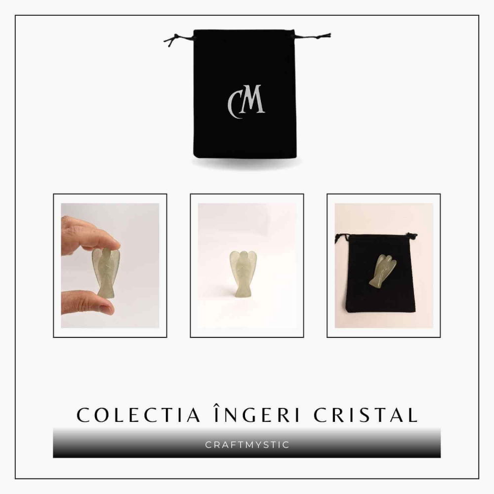 Figurina Inger din Aventurin Verde pentru Echilibru si Calm Interior, 50-55mm [6]