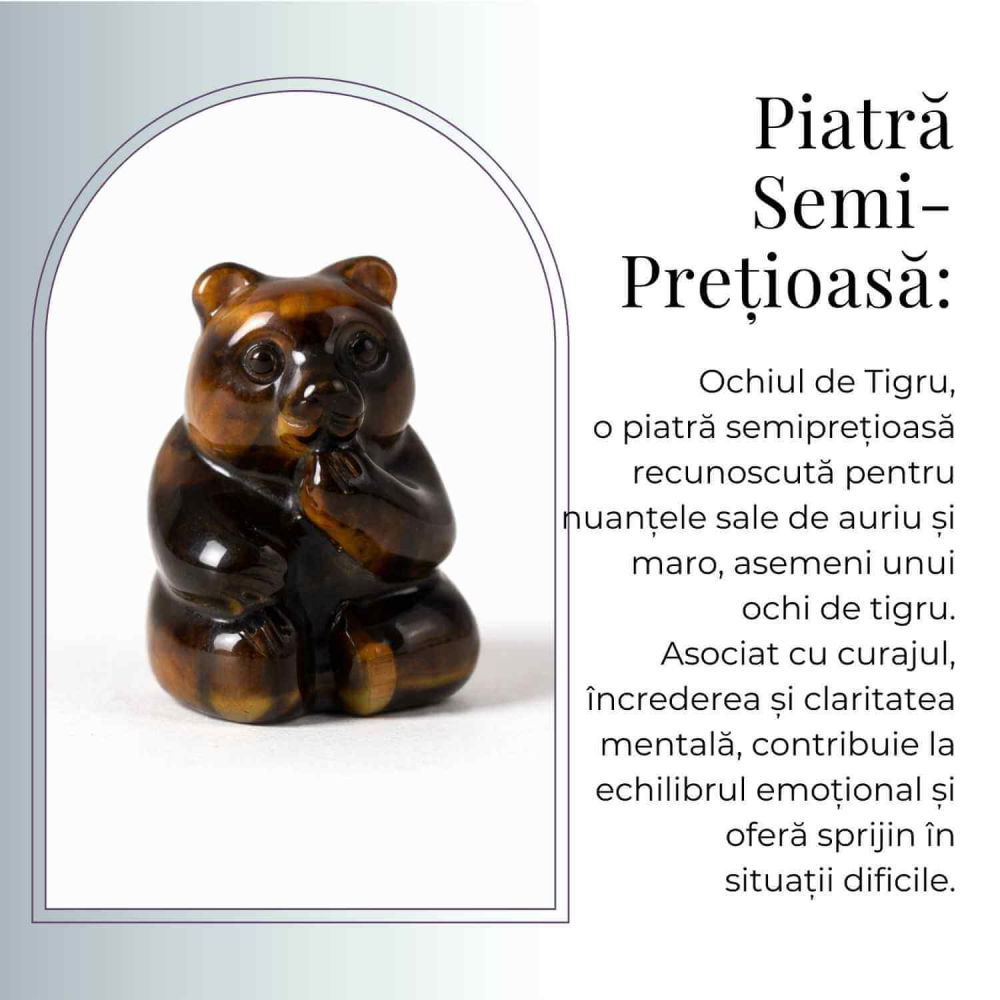 Figurina Urs Protector din Ochi de Tigru – Curaj, Stabilitate si Incredere Interioara [5]