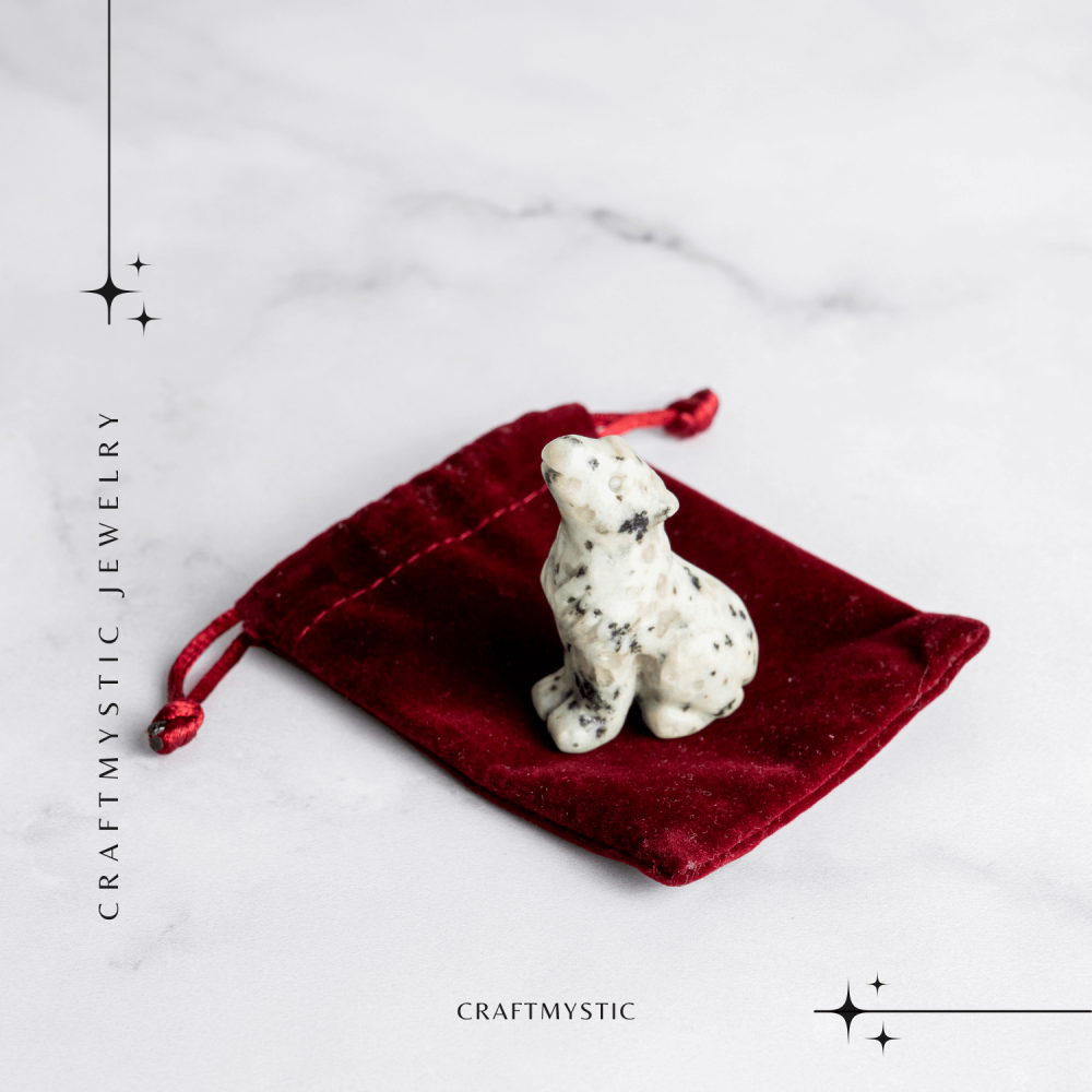 Figurina Lup din Piatra Lunii Curcubeu - Energie si Protecte Spirituala [8]