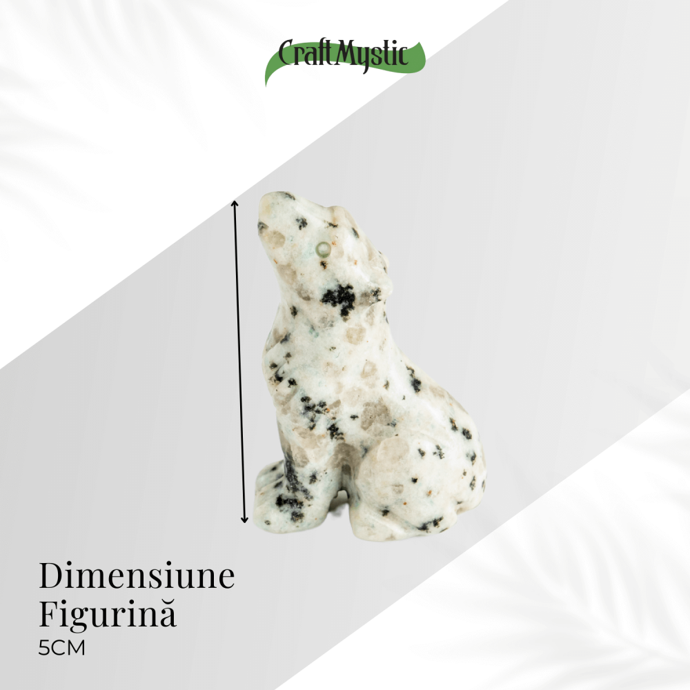 Figurina Lup din Piatra Lunii Curcubeu - Energie si Protecte Spirituala [4]