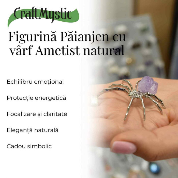 Figurina Paianjen Ametist - Echilibru Emotional si Protectie Energetica [3]