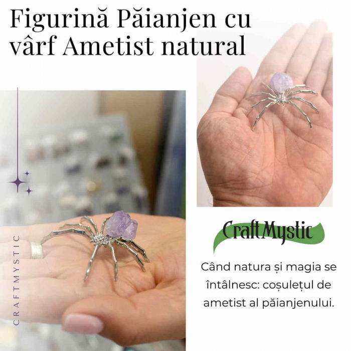 Figurina Paianjen Ametist - Echilibru Emotional si Protectie Energetica [6]