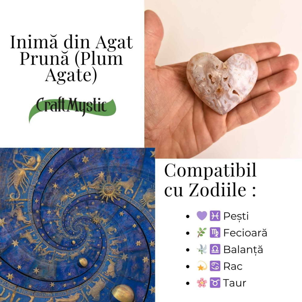 Inima din Agat Pruna – Liniste si iubire in forma pura [5]