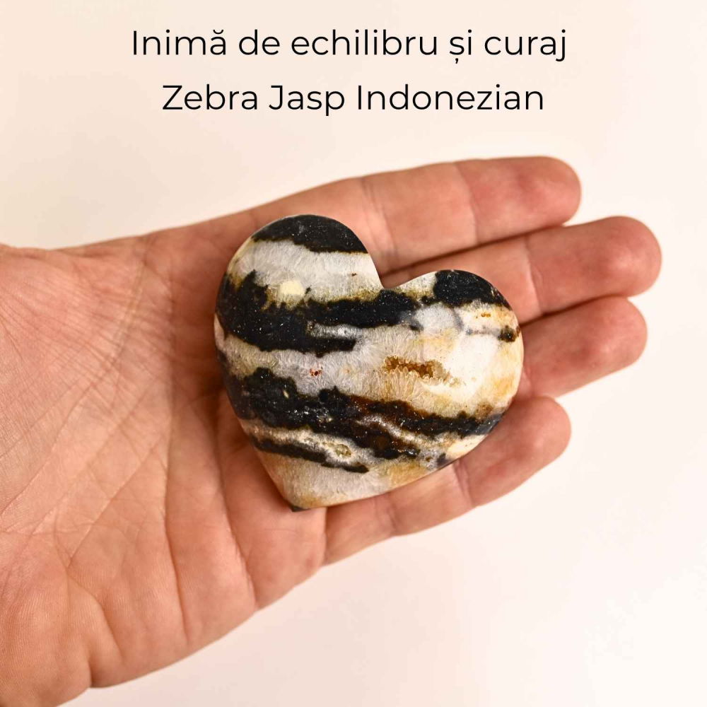 Inima din Zebra Jasp Indonezian – Echilibru si claritate emotionala [5]