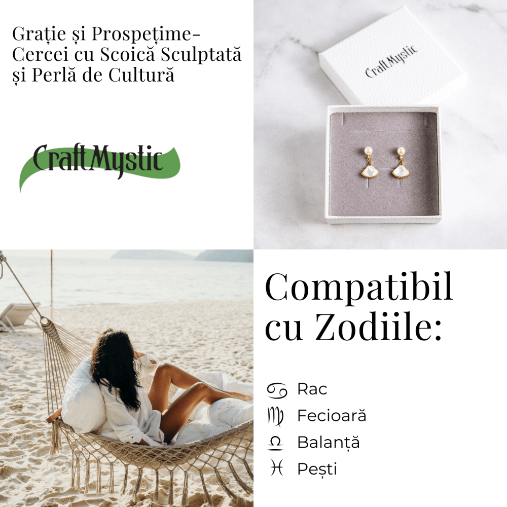 Gratie si prospetime – Cercei cu scoica sculptata si perla de cultura [6]