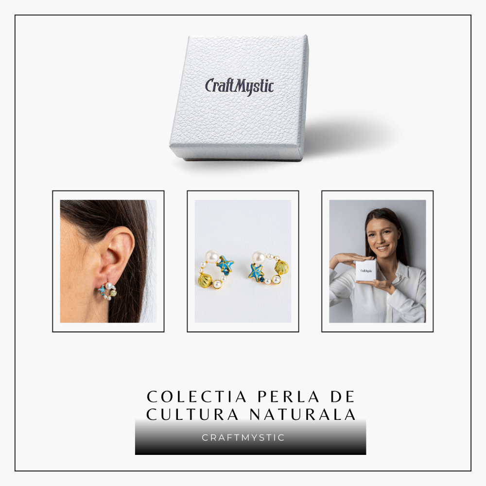 Spirit liber – Cercei Ocean cu perla naturala si detalii marine [8]