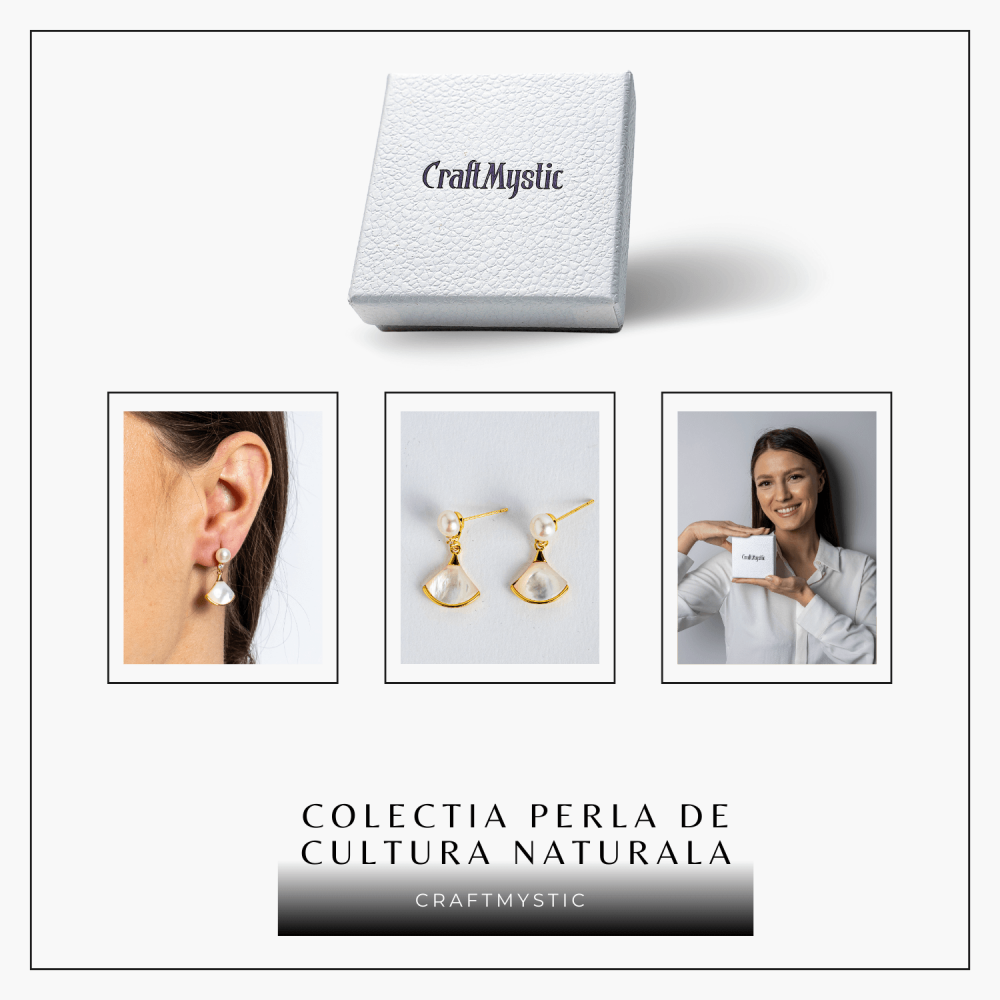 Gratie si prospetime – Cercei cu scoica sculptata si perla de cultura [8]