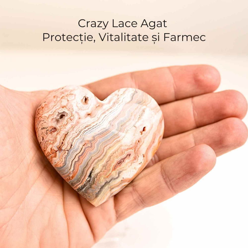Inima din Crazy Lace Agat – Energie, Echilibru si Vitalitate [5]